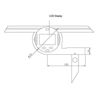 Digital protractor 0-360° with fine adjustment