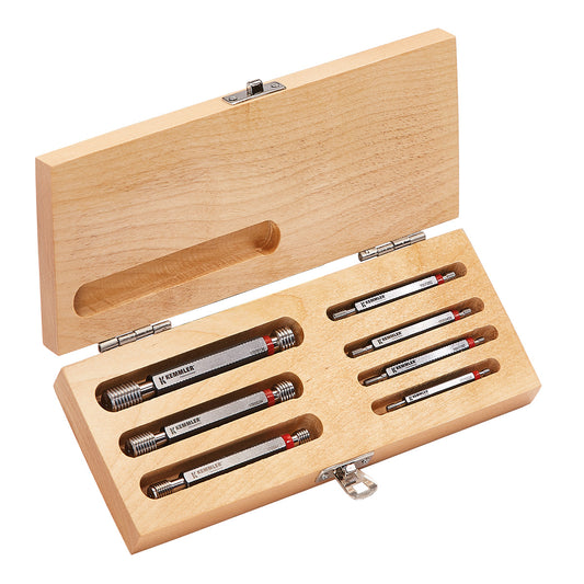 Thread plug gauge | M3-M12 | DIN 13 | set | in wooden box