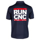 Business-Poloshirt Navy RUN-CNC print