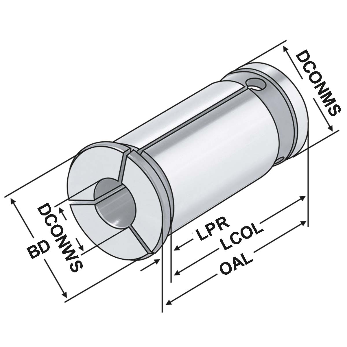 Reduction sleeves for hydraulic expansion chucks DCONMS=12 | DCONWS=6