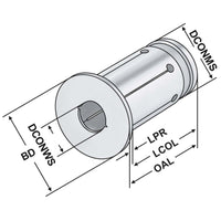 Reduction sleeves for hydraulic expansion chucks DCONMS=25 | DCONWS=20