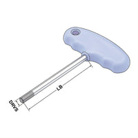 Hexagon screwdriver with cross handle (T-handle) 5 mm | LB=100mm