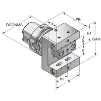 Multi-turning toolholders 90° HSK 63-20-85 ISO 12164-3  HSK-T