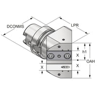 Multi-turning toolholders 45° HSK 63-20-93 ISO 12164-3  HSK-T