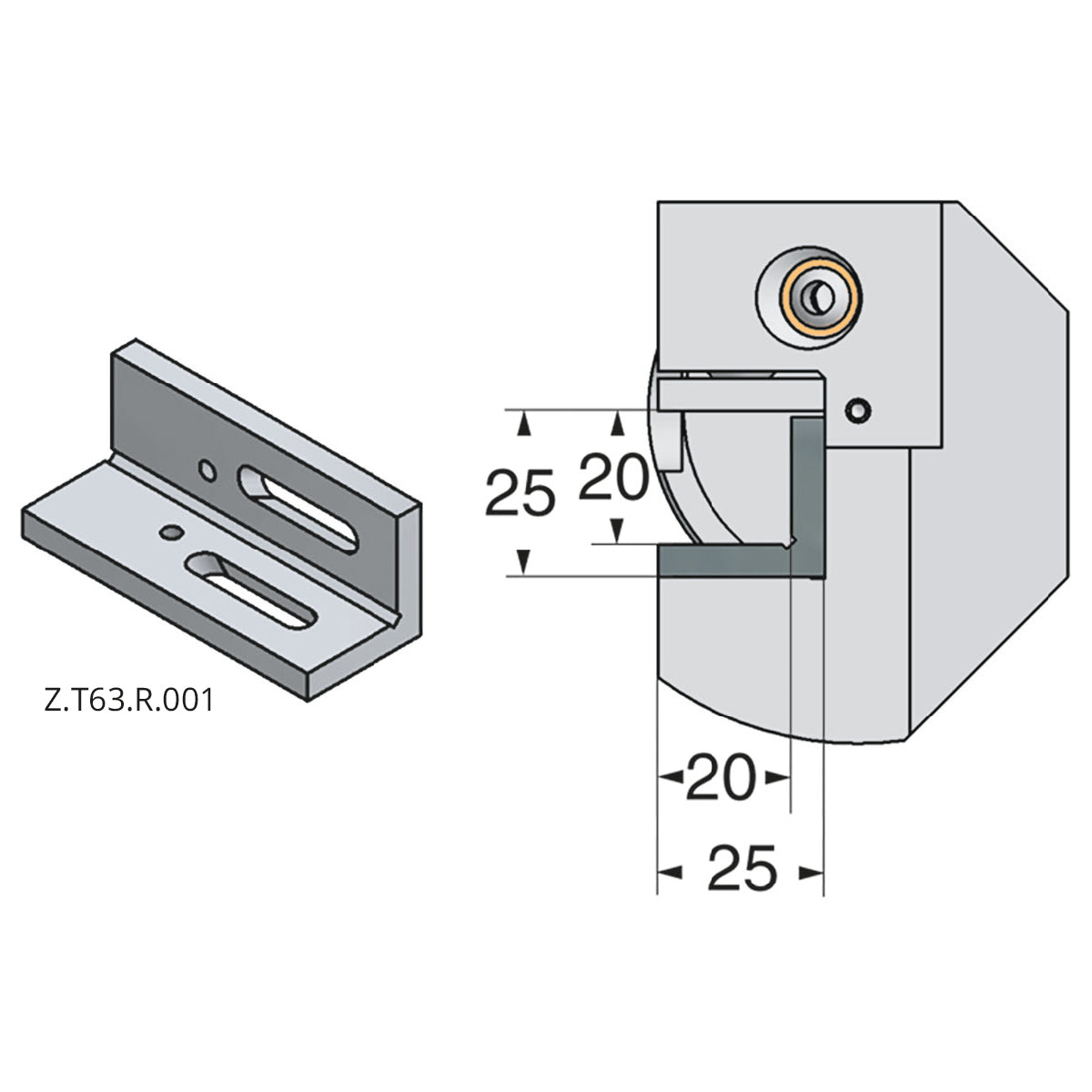 Turning toolholder HSK 63-25-110 ISO 12164-3  HSK-T