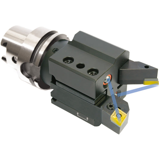 Double turning toolholder HSK 63-25-100 ISO 12164-3  HSK-T