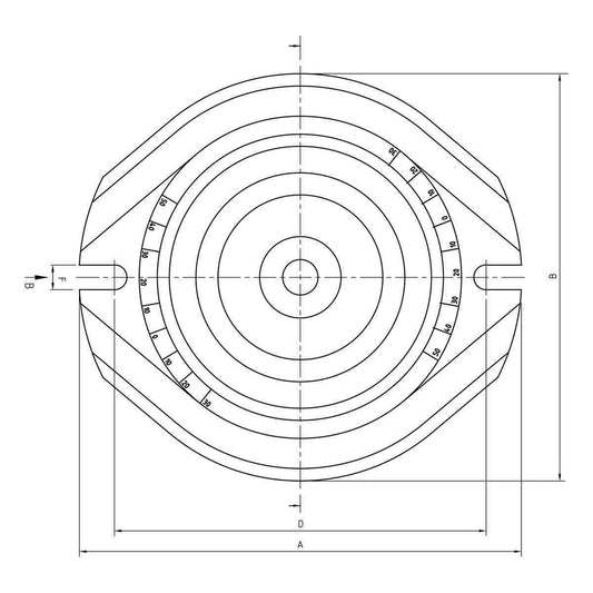 Swivel base for machine vice HPT 60