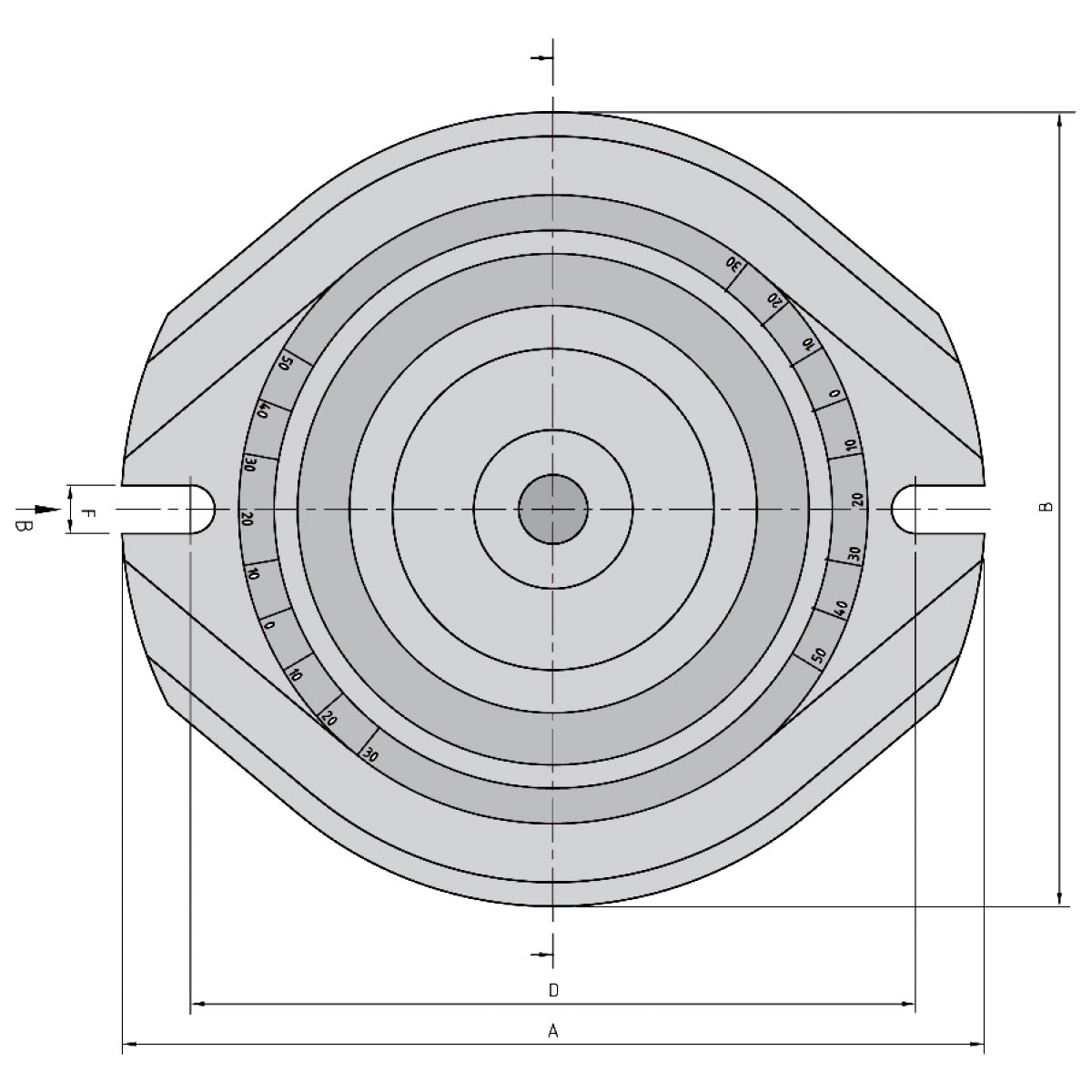 Swivel base for machine vice HP-40