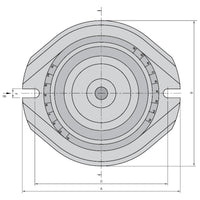 Swivel base for machine vice HP-40