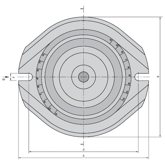 Swivel base for machine vice HP-80 / MP-80
