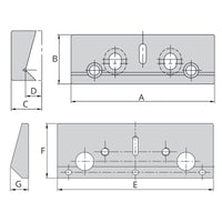 Pair of Hold down jaws for HP-40 