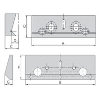 Pair of Hold down jaws for HP-60 | MP-60 