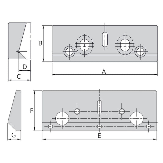 Pair of Hold down jaws for HP-80 | MP-80