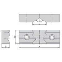 Prismatic jaw (1 pc.) for AVQ-125 | AVL-125 