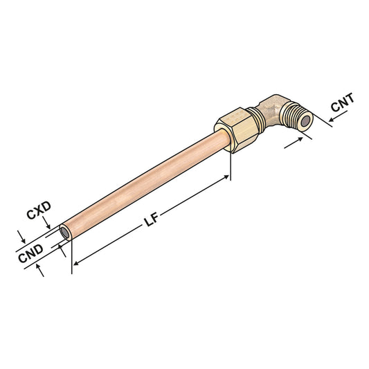 Coolant tube incl. 1/8" Adapter for VDI-toolholders